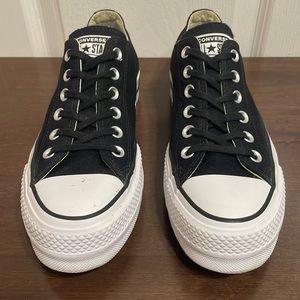 Converse All Star Platform Low Top, Black/White